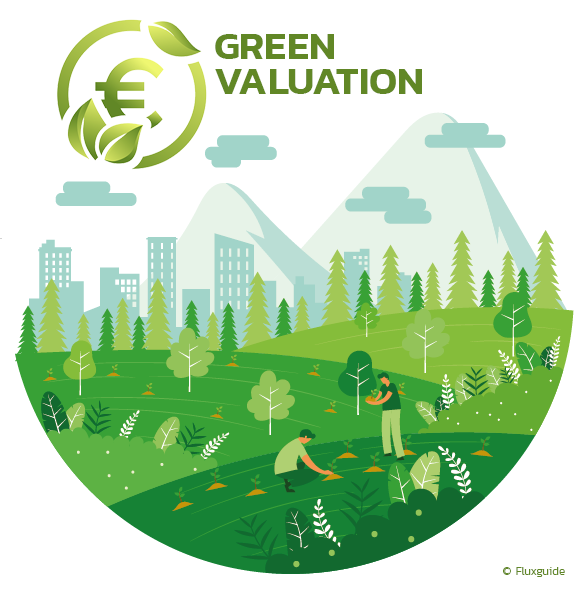 Logo and visualization of GREENVALUATION project